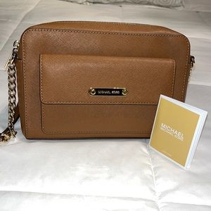 Camel cross body bag